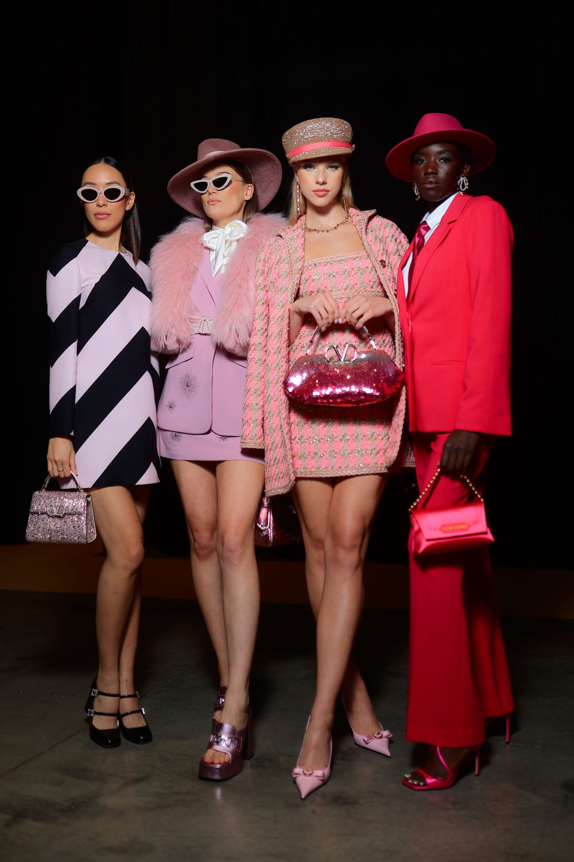 Models in looks from Neiman Marcus Michigan Avenue at the Gold Coast Fashion Show. (Photo by Sean Su)